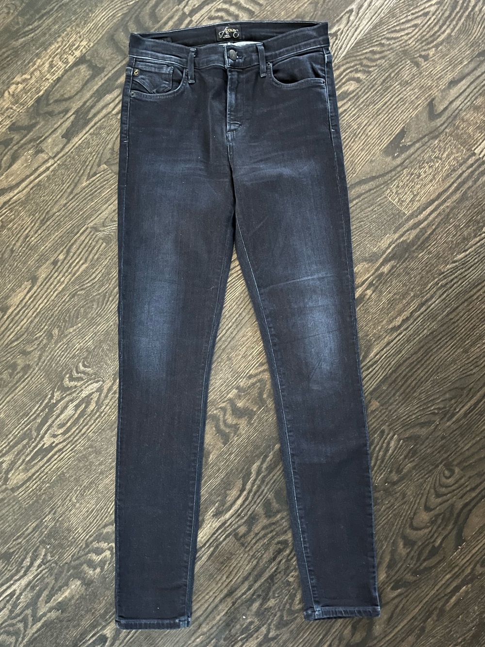 Agolde Sophie Washed Black High Rise Skinny Premium Denim Jeans Size 28